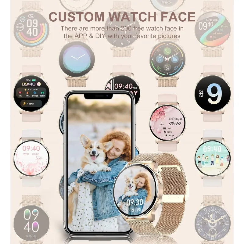 Smart Watch for Women (Answer/Make Call), Fitness Tracker/for Android and iOS Phones Waterproof Smartwatch with 1.32" HD