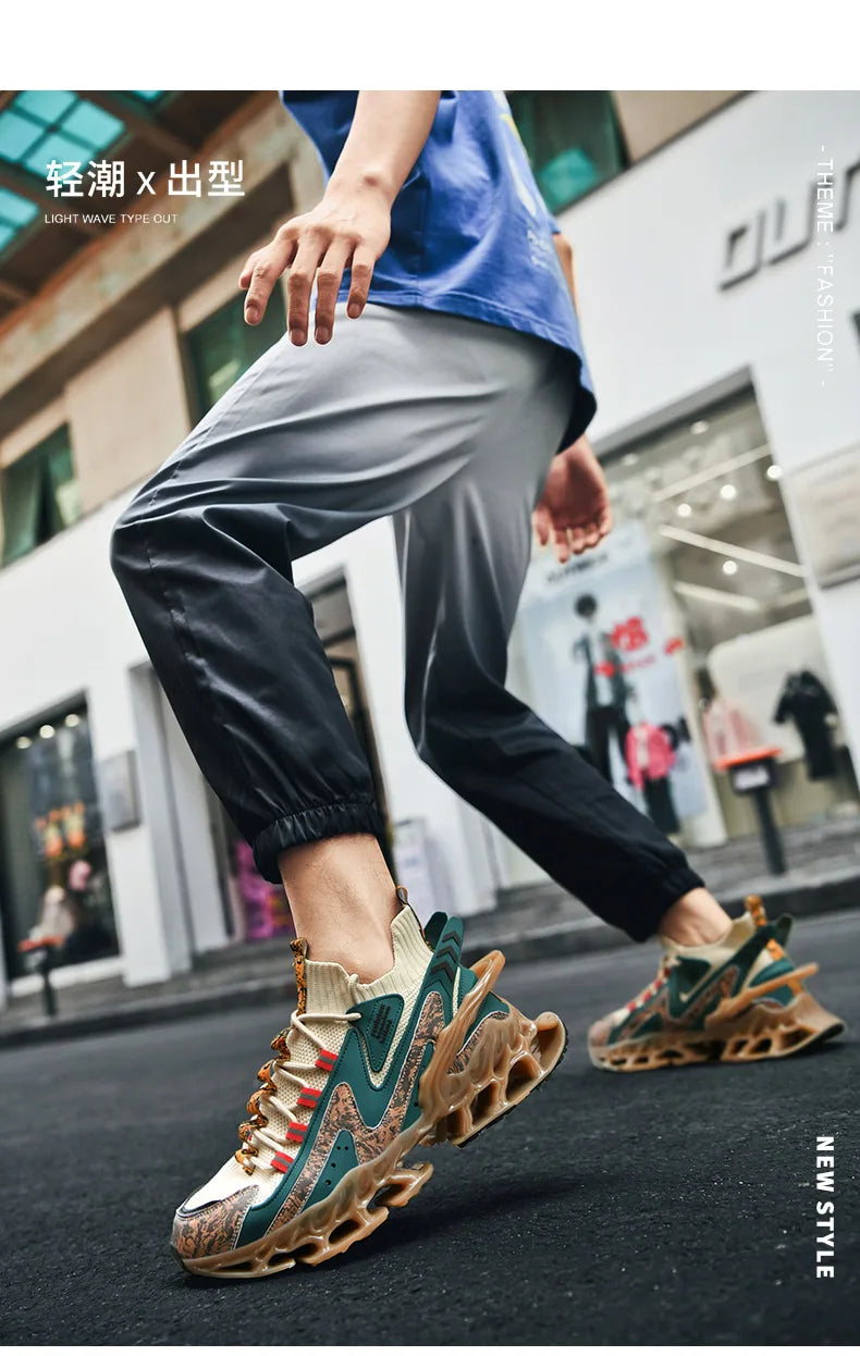 Men's Running Shoes Blade Non Slip Fashion Sneakers/Breathable Mesh Soft Sole Casual Athletic Walking Shoes