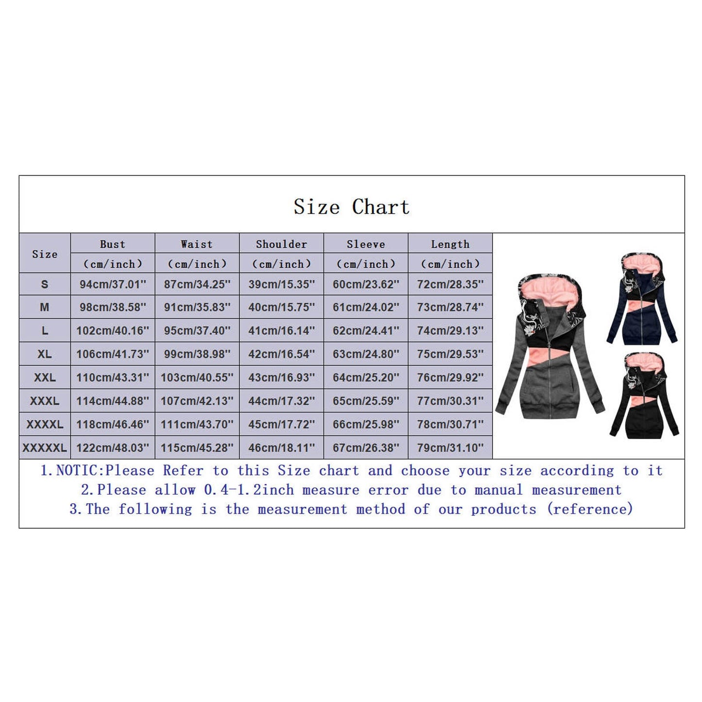 Jacket For Women Autumn Winter 2023 Sweatshirt Zipper Color Block Printed Coat Hooded Pullover Long Sleeve Jackets Ropa De Mujer