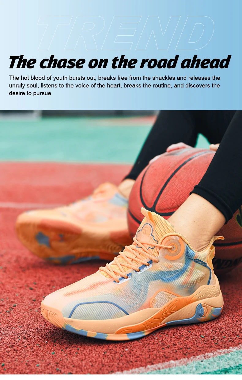 Men's Basketball Shoes Mid Basketball Sneakers/Non-Slip Outdoor Cushioning Workout Shoes