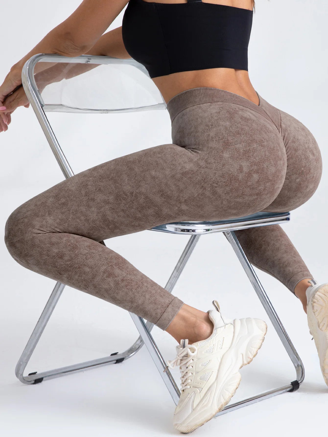 V Back Yoga Pants Women Workout Sport Leggings Fitness Seamless Leggings/Girl Gym Tights Scrunch Push Up Sportswear