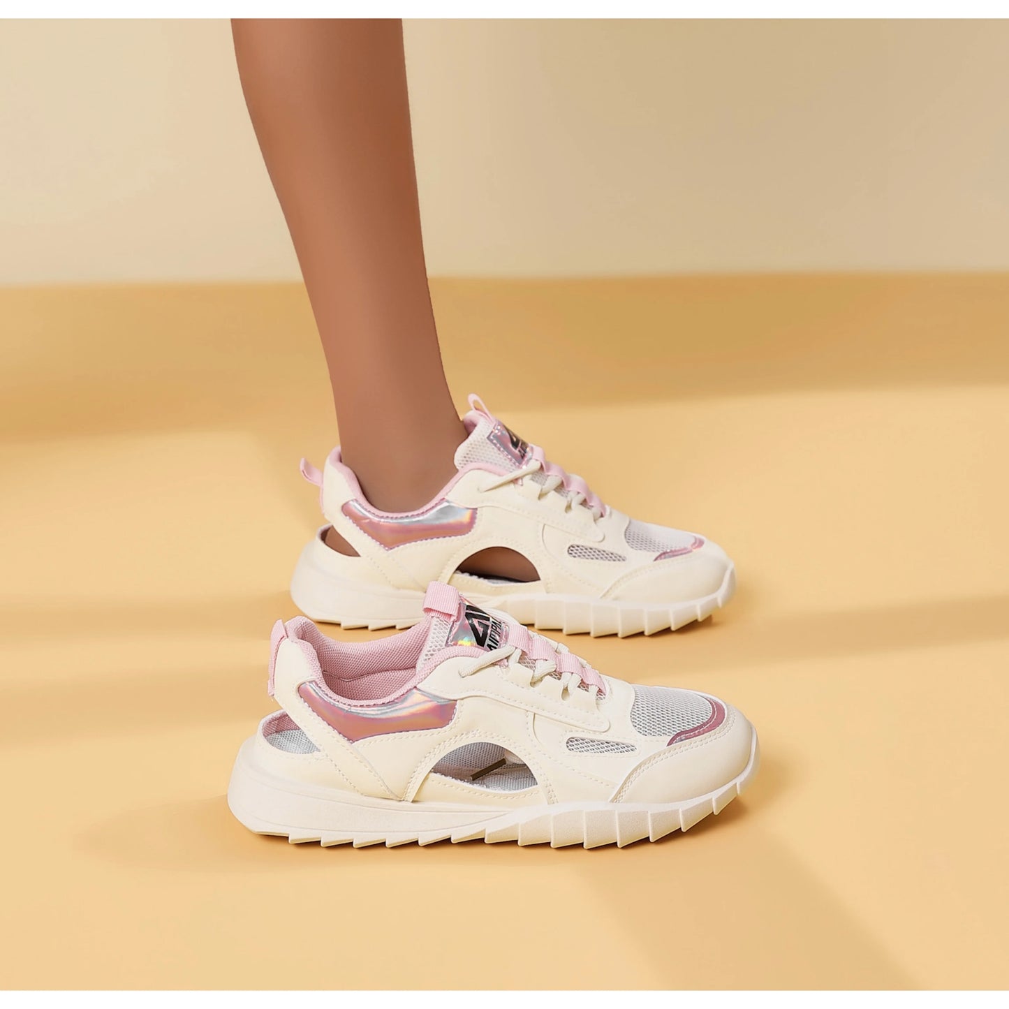 Women's Breathable Thick-Sole Sneakers w/Durable Design/Outdoor Running/Walking Shoes for Gym & Daily Wear Stylish Comfort