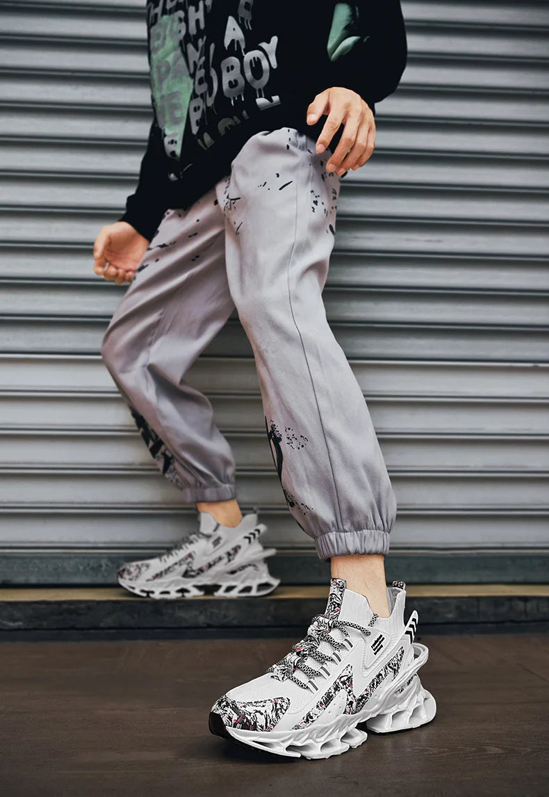 Men's Running Shoes Blade Non Slip Fashion Sneakers/Breathable Mesh Soft Sole Casual Athletic Walking Shoes