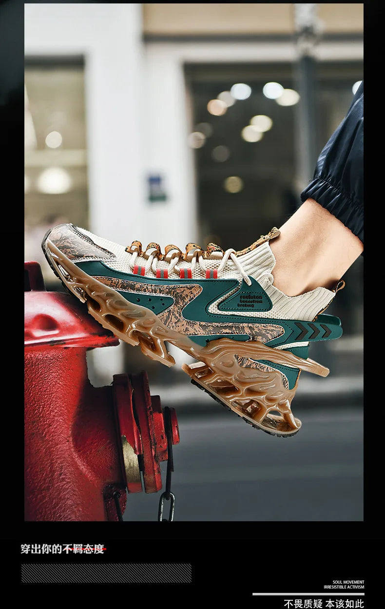 Men's Running Shoes Blade Non Slip Fashion Sneakers/Breathable Mesh Soft Sole Casual Athletic Walking Shoes