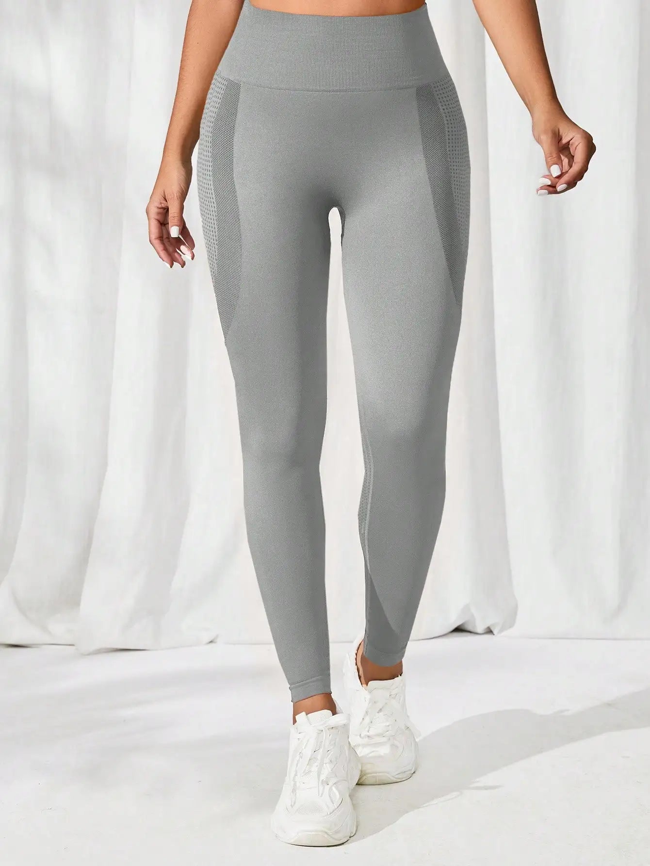 Yoga Solid Wideband Waist Sports/Running Workout Leggings