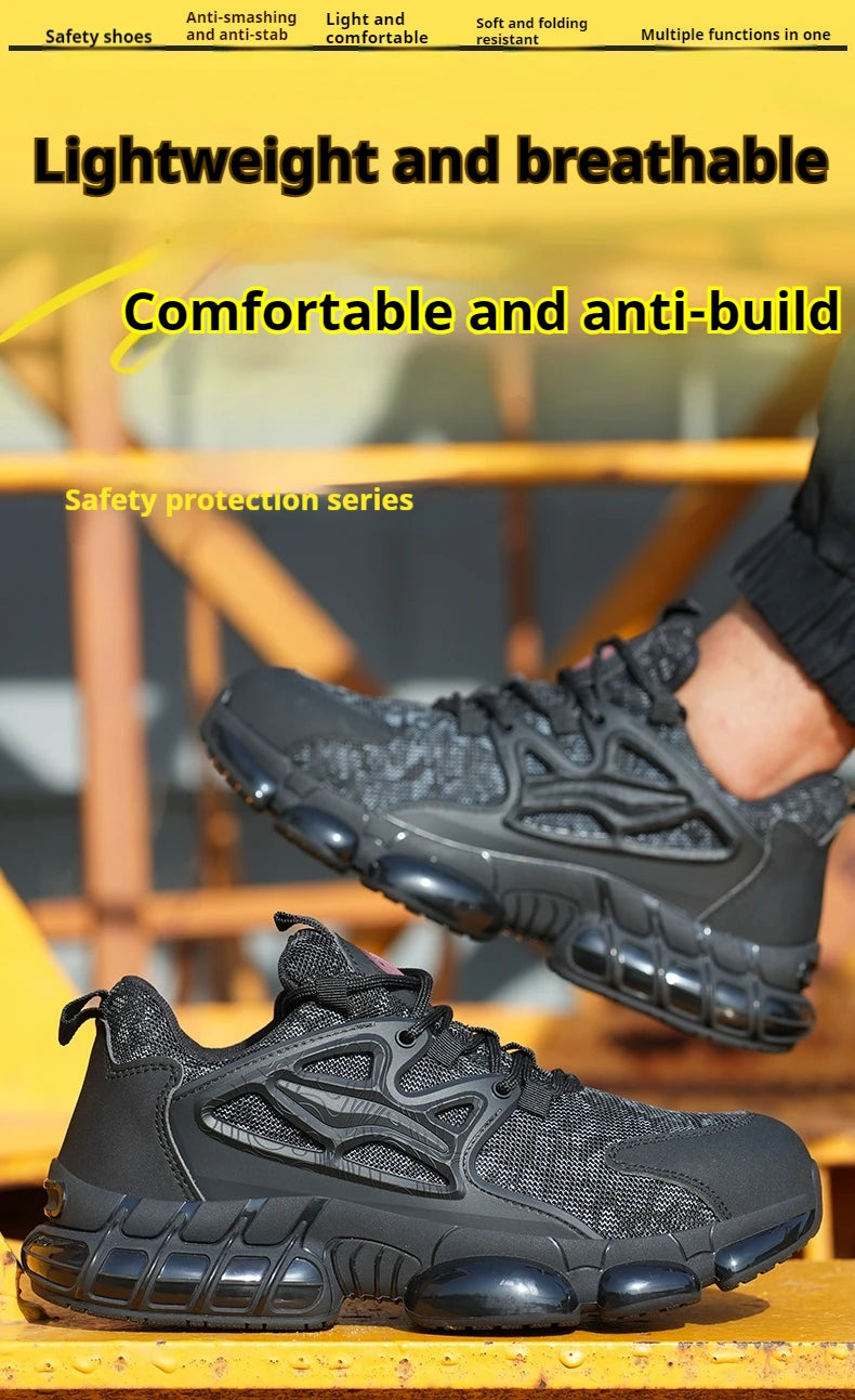 Protective Safety Shoes Men Anti-smash Anti-puncture Steel Toe Work Shoes/Breathable Security Industrial Shoes Men Safety