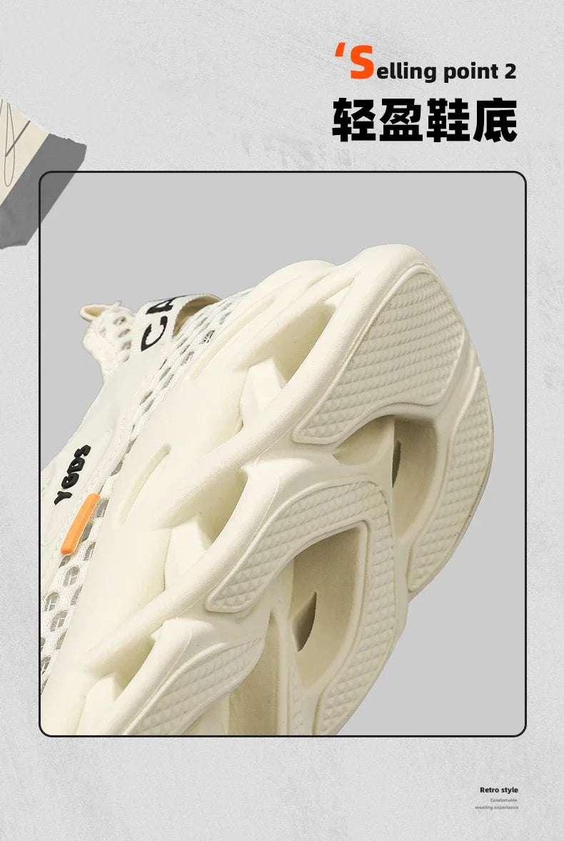 Men's Summer Mesh Sneakers Breathable for Casual Outdoor Running/Tennis Hiking & Luxury Platform Loafers Style
