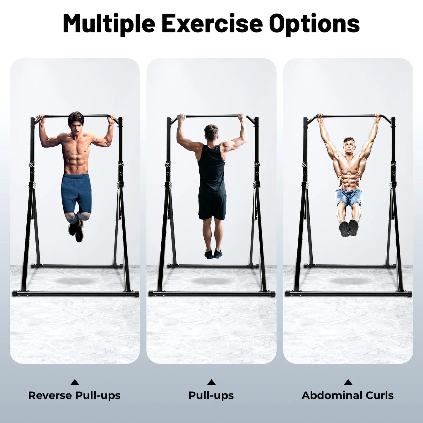 Power Tower Pull Up Bar Dip Station Assistive Trainer for Home Gym/Strength Training Workout Equipment 440lb