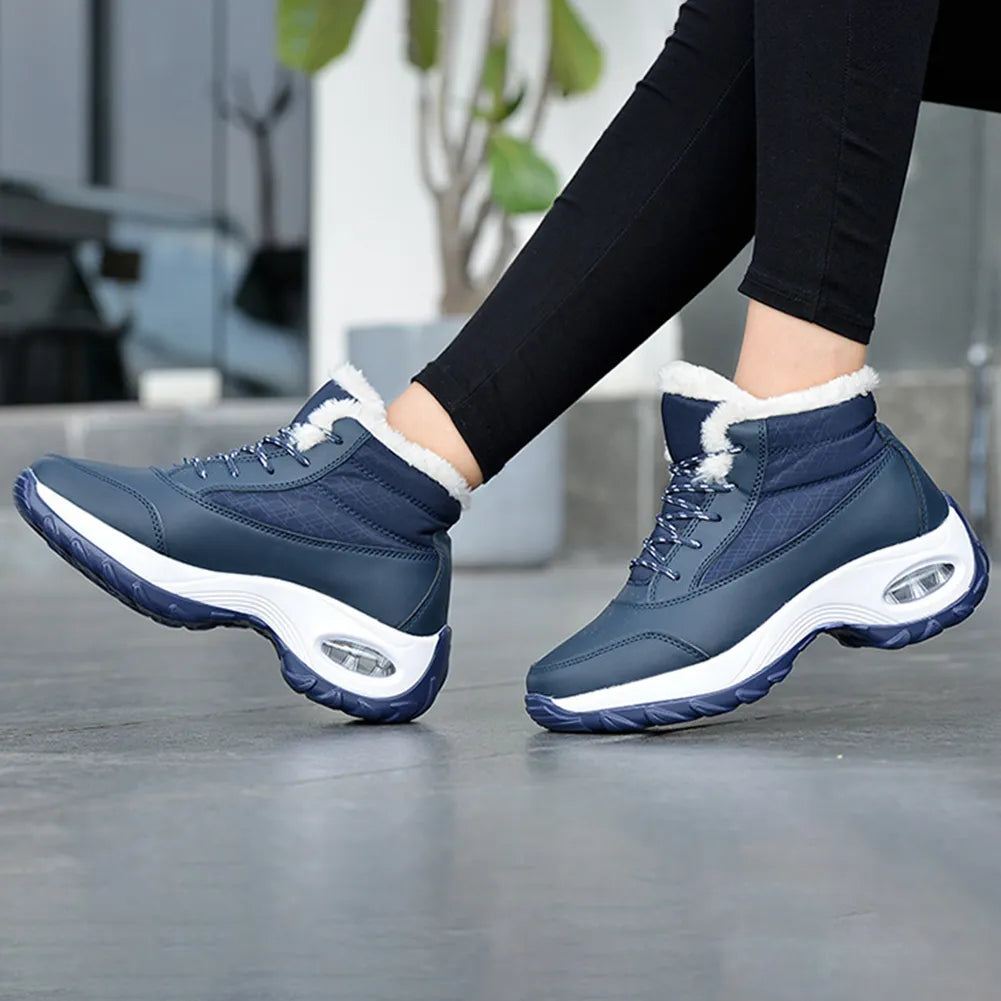 Women High Quality Boots Thick Plush Warm Snow Boot/Women Winter Waterproof Shoes