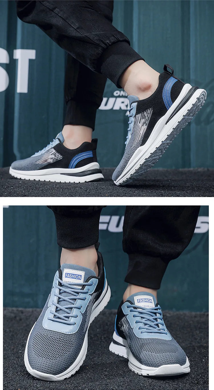 Men's Breathable Mesh Sports Shoes Casual Lightweight Sneakers/Male Comfortable Outdoor Anti-slip Running Shoes