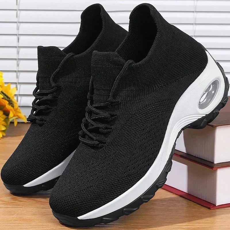 Summer Women Sneakers Outdoor Running Air Cushion Sport Shoes/Increase Height Breathable Walk Shoes