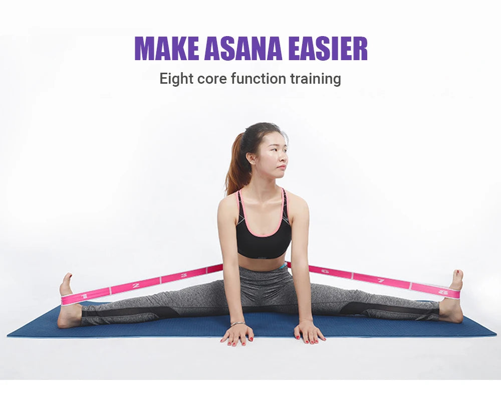 Multi-Section Elastic Yoga Resistance Bands Adult Child Dance Training/Gym Home Pilates Exercise Pull Strap Belt Fitness Sport