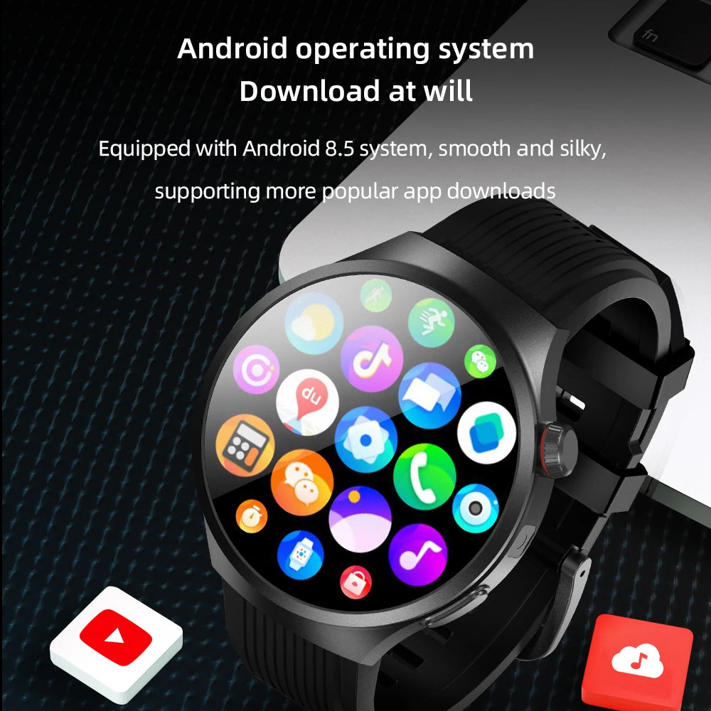 GoldenSpike 4G Full Netcom Smartwatch 1.75inch Amoled Android Smart Watch/With 8MP Camera Video Calling Sim Card Google Play