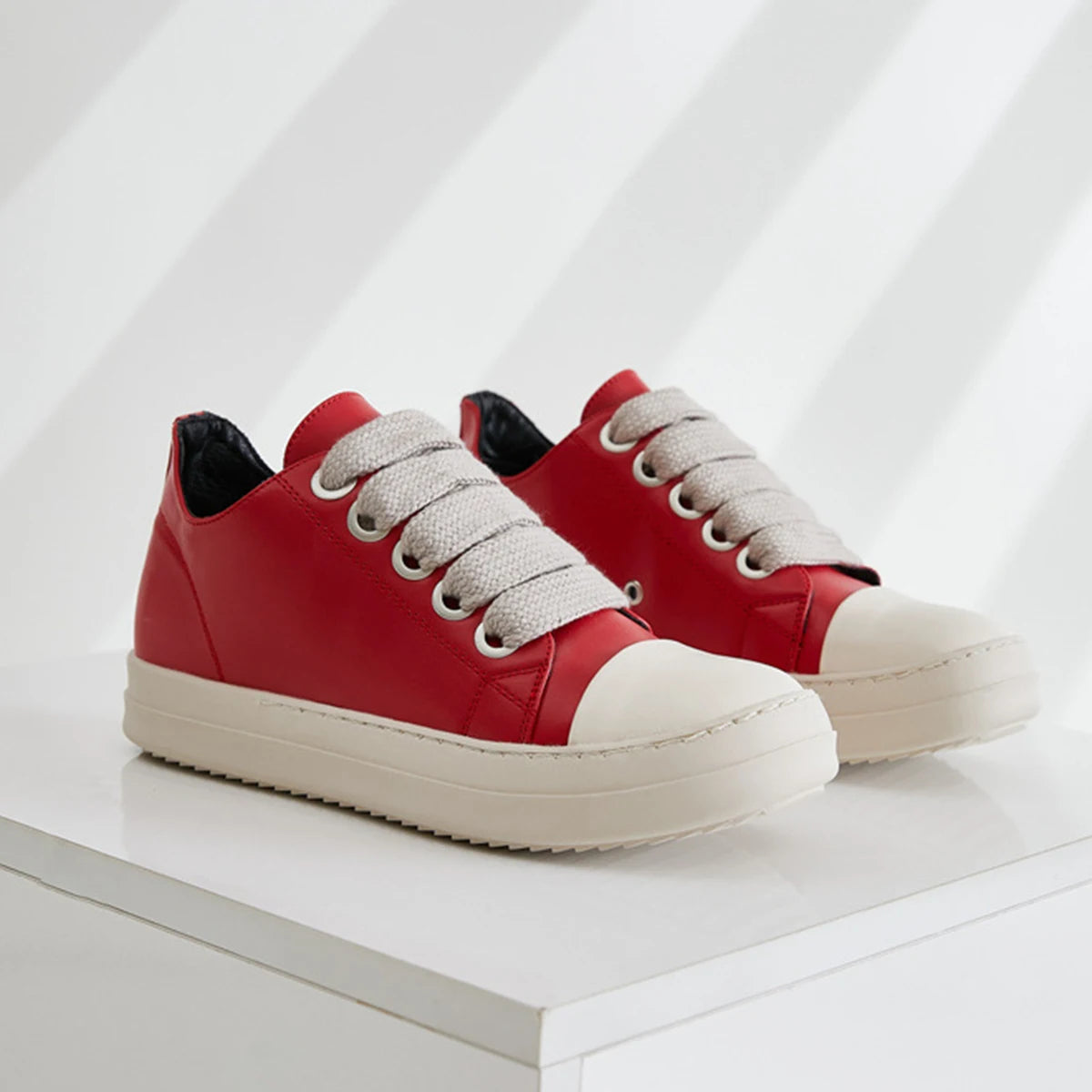 Men's Coarse Shoelaces, Low Cut Flat Bottom Casual Shoes/Minimalist College Style Sports Shoes