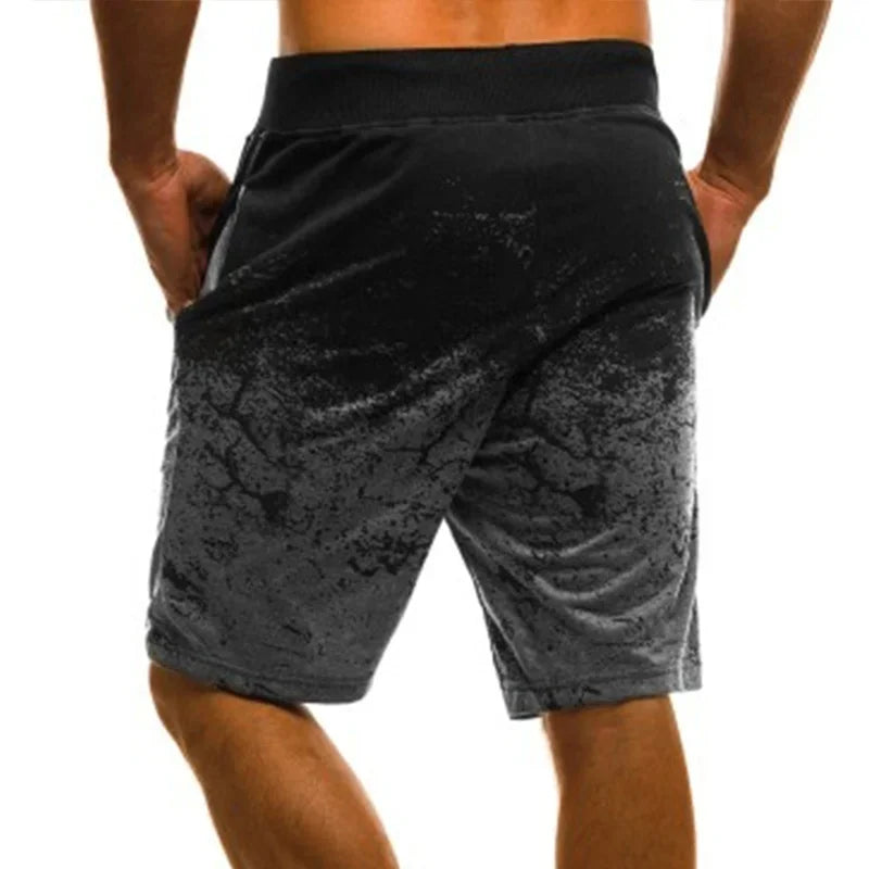Fashion Men Casual Shorts Fashion Printed Joggers Shorts/Summer Drawstring Slim Workout Shorts Outside