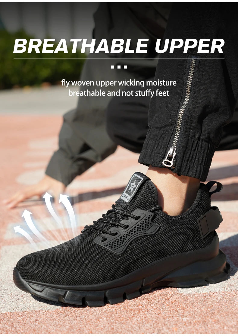 Soft-soled comfortable anti-smash/anti-puncture and breathable safety shoes