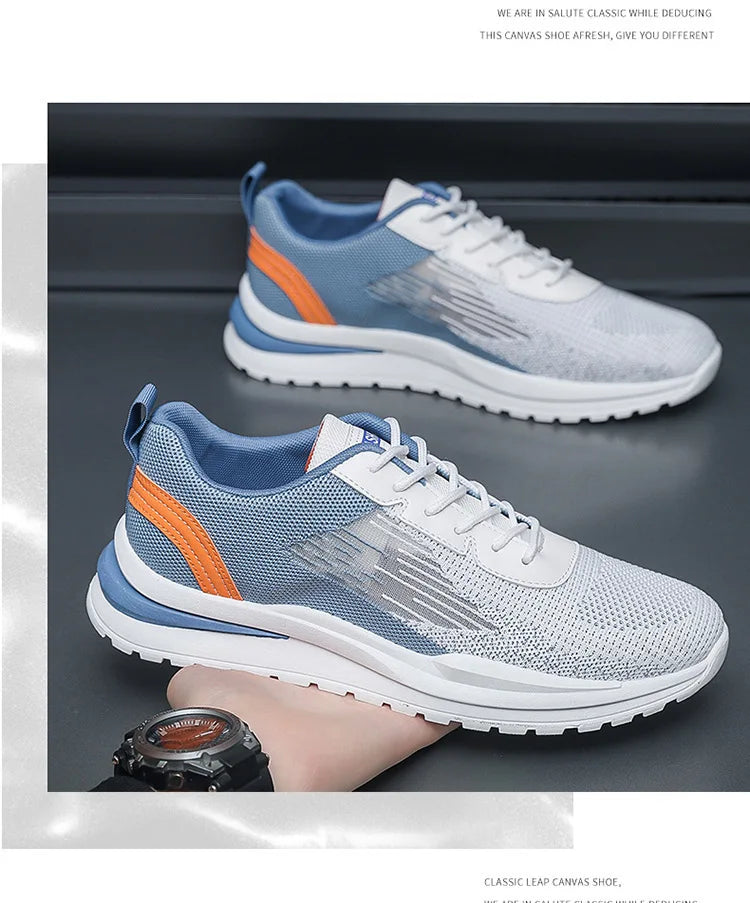 Men's Breathable Mesh Sports Shoes Casual Lightweight Sneakers/Male Comfortable Outdoor Anti-slip Running Shoes