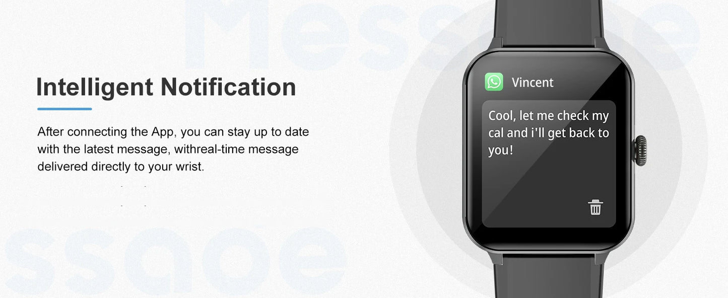 Blackview Smart Watch 1.85” Full Touch HD Bluetooth Calling Smartwatch/100+ Sports Fitness Tracking Watch with Voice Assistant