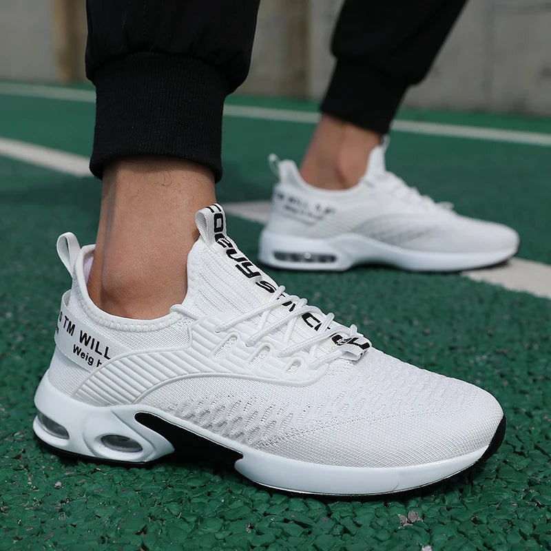 Men's Soft Sneakers Breathable Mesh Fashionable Sports Style Shoes/Summer Versatile High-quality Outdoor Lightweight Tennis Shoe