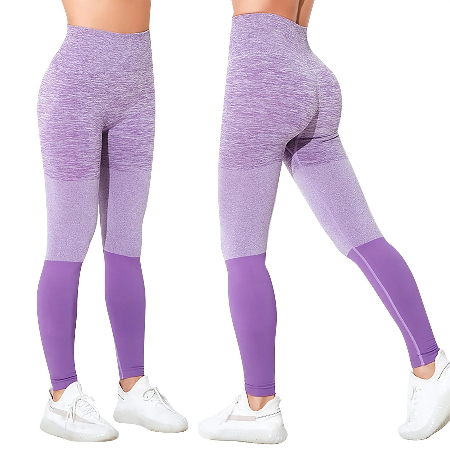 Women's Sports Leggings High Waist Colorblock Butt Lifting Leggings/Fitness Leggings Suitable for Sports Yoga Fitness
