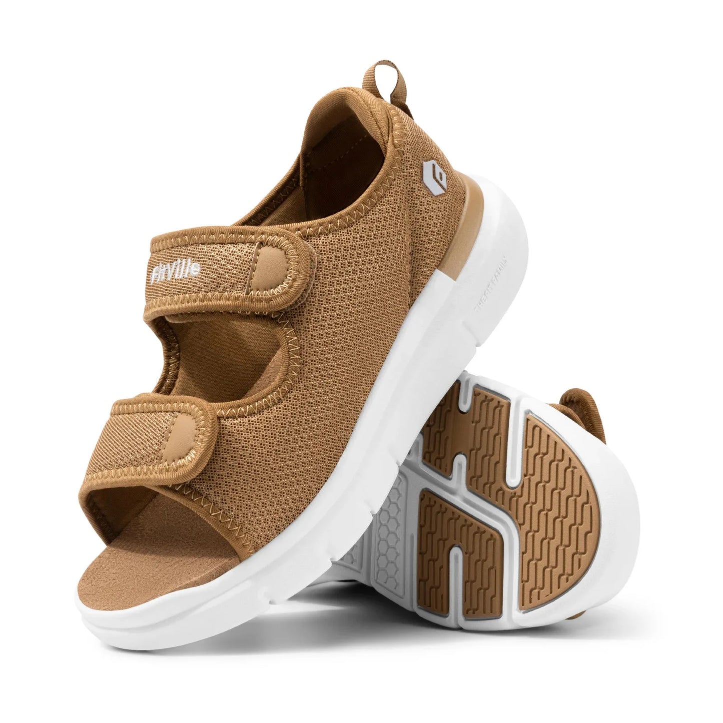 FitVille Women'S Diabetic Wide Sandals With Arch Support Adjustable Straps/Breathable Lightweight Casual Women Flat Shoes