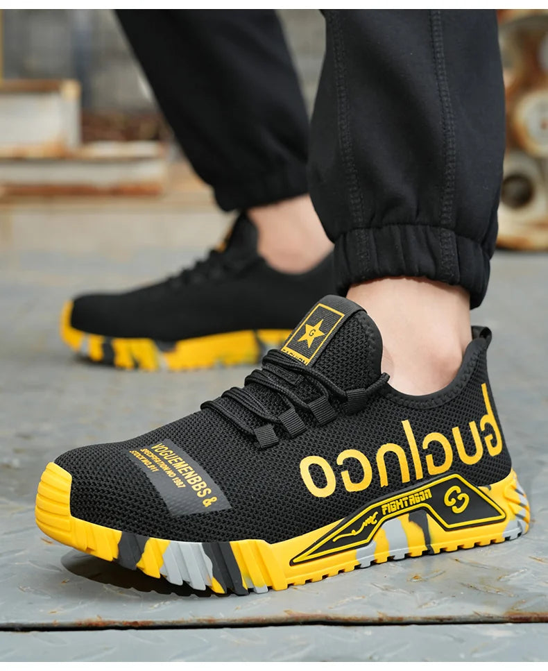 Soft-soled comfortable anti-smash and anti-puncture Safety Shoes Men Sneakers