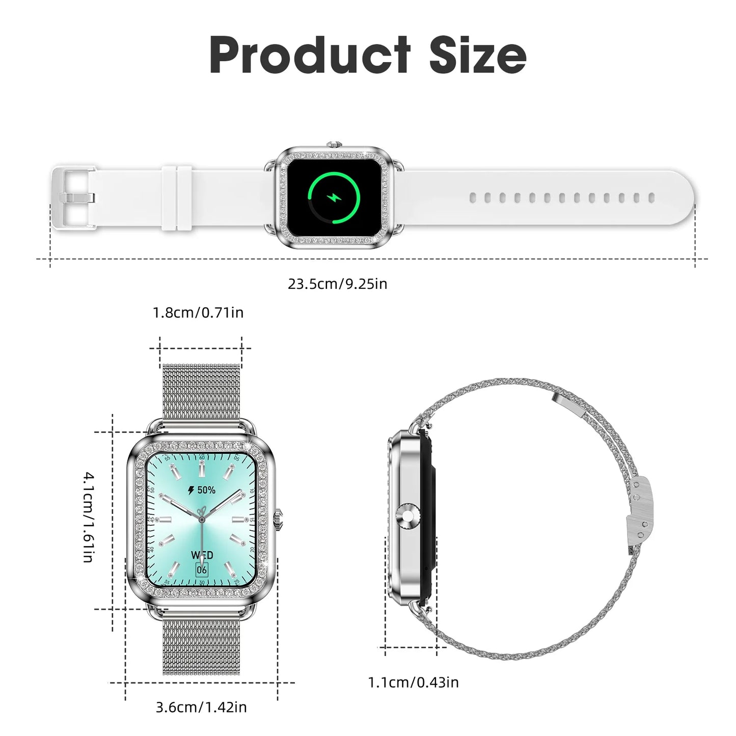 Women's Fashion Wearable Smartwatch (answer/dial)/For Android And IPhone Fitness Watch AI Voice Function