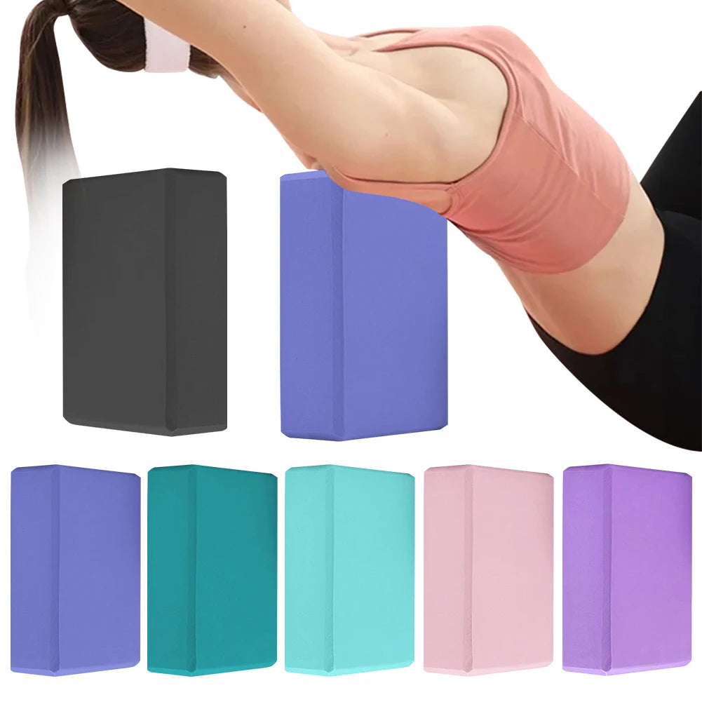 EVA Yoga Block Solid Color Gym Training Blocks Moisture-Proof/High Density Yoga Blocks Body Shaping Yoga Blocks for Meditation