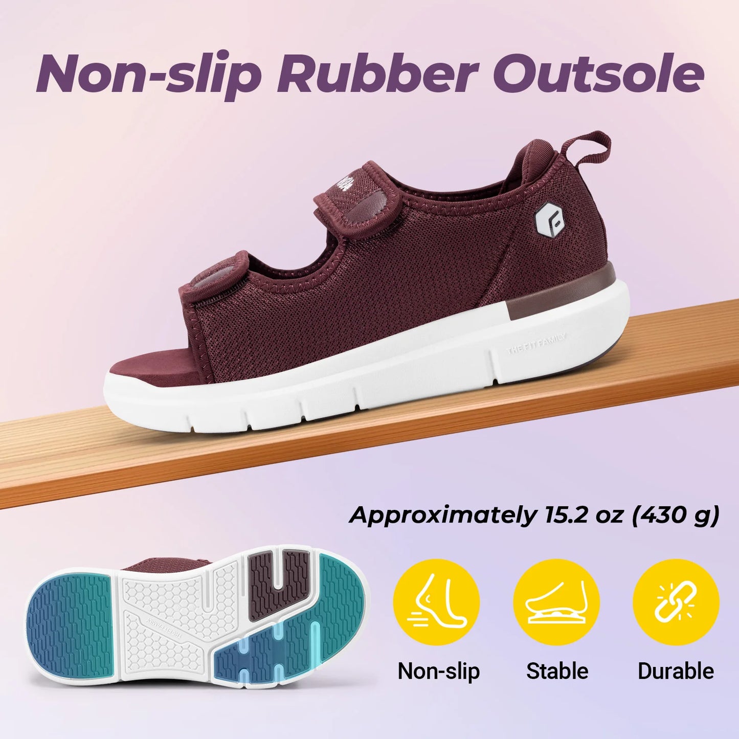 FitVille Women'S Diabetic Wide Sandals With Arch Support Adjustable Straps/Breathable Lightweight Casual Women Flat Shoes