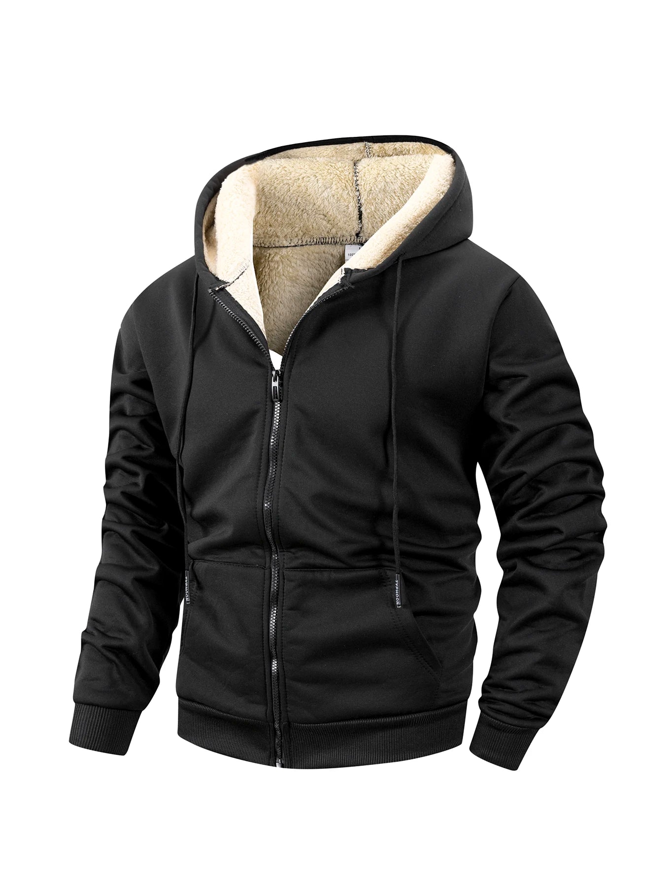 Winter Men's Zipper Jacket Fleece Warm Windproof Hoodies Heavyweight/Cardigan Casual Sports Long Sleeve Sweatshirts Hooded Coat