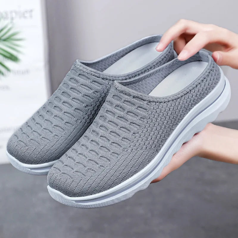 Women's Summer Breathable Commute Half Drag Shoes Soft Sole/Lightweight Slip On Casual Comfortable Odor-Resistant