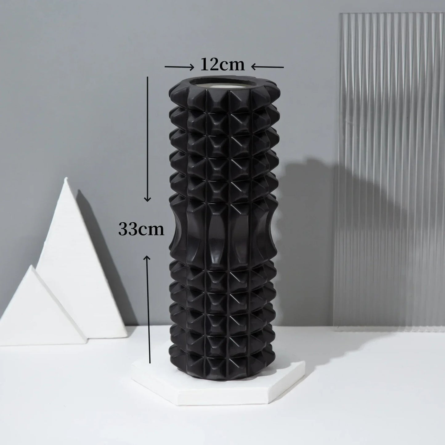 33/45cm Three-dimensional Dot Yoga Foam Roller Body Sculpting Home Gym/Whole Body Muscle Massage Relaxer Sports Rehabilitation