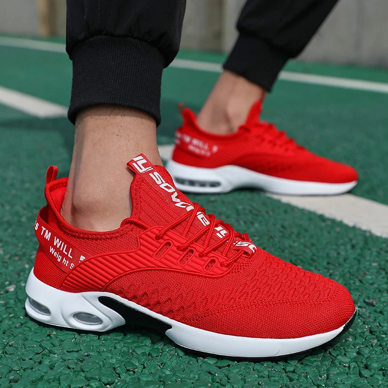 Men's Soft Sneakers Breathable Mesh Fashionable Sports Style Shoes/Summer Versatile High-quality Outdoor Lightweight Tennis Shoe