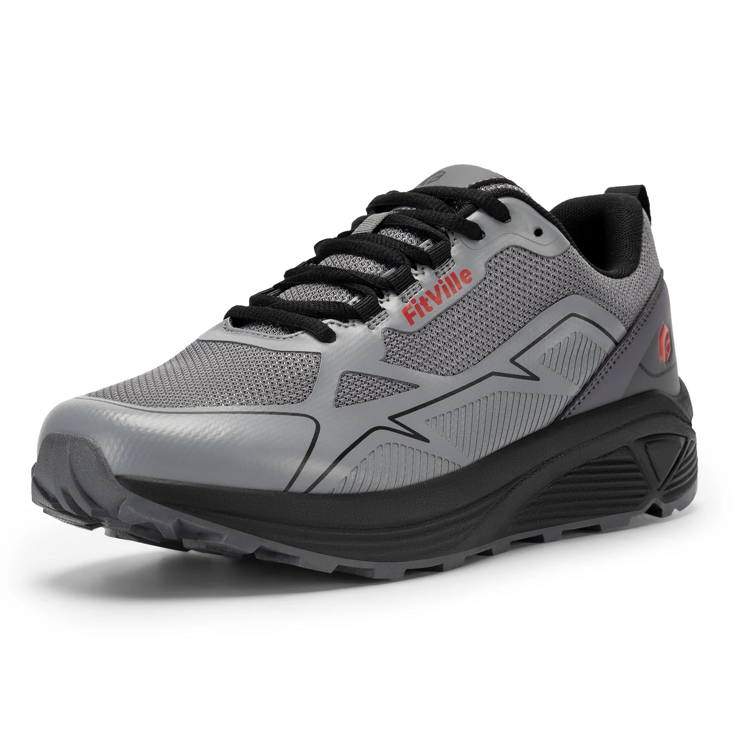 FitVille Extra Wide Trail Running Shoes Non-Slip Men's Sneakers/Lightweight for Male Swollen Feet Arch Support Pain Relief