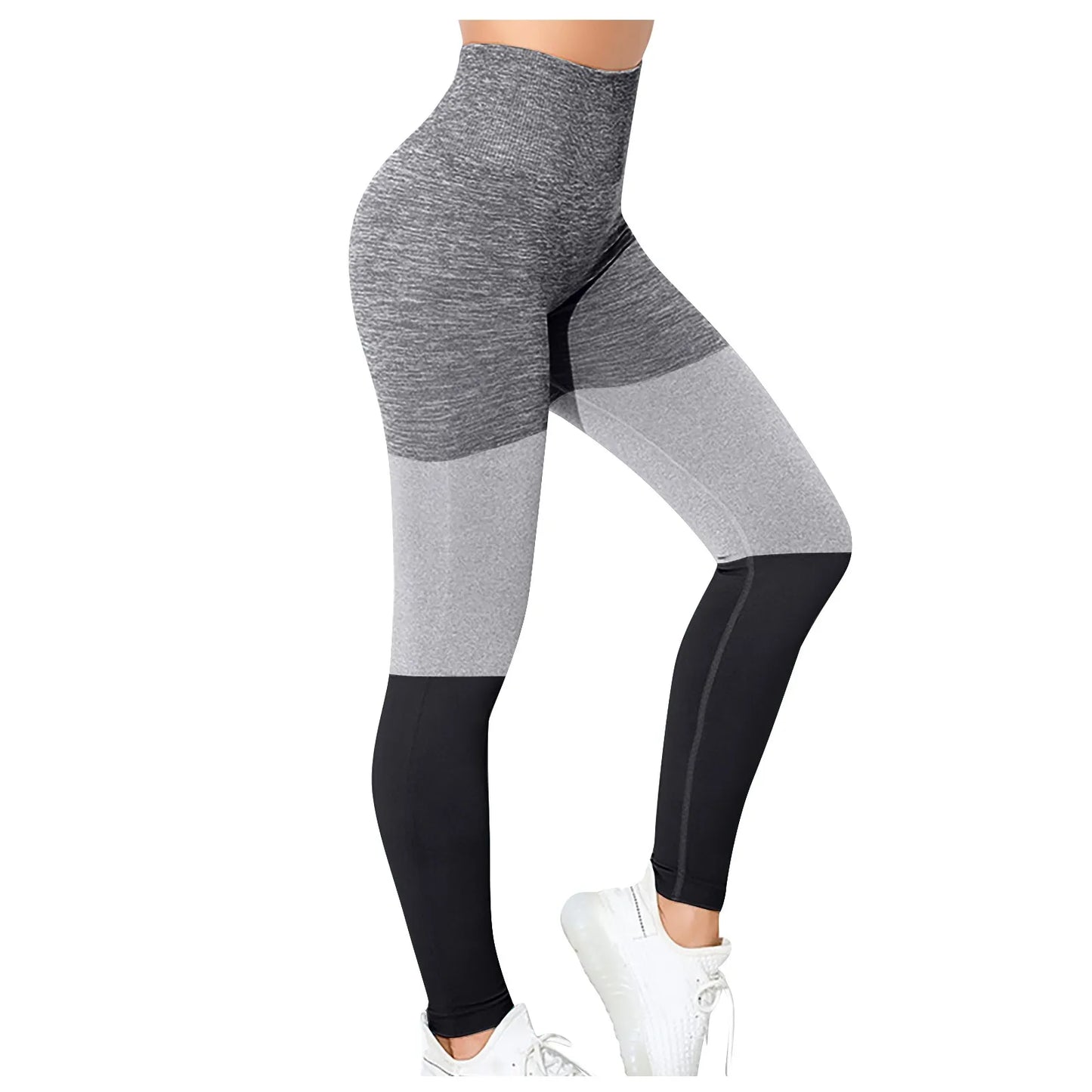 Women's Sports Leggings High Waist Colorblock Butt Lifting Leggings/Fitness Leggings Suitable for Sports Yoga Fitness