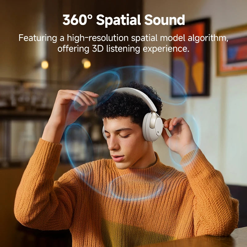 QCY H3 PRO Adaptive ANC Wireless Headphones Over Ear Headset/50dB with LDAC Hi-Res Wireless Audio Bluetooth 5.4 Dual Connection