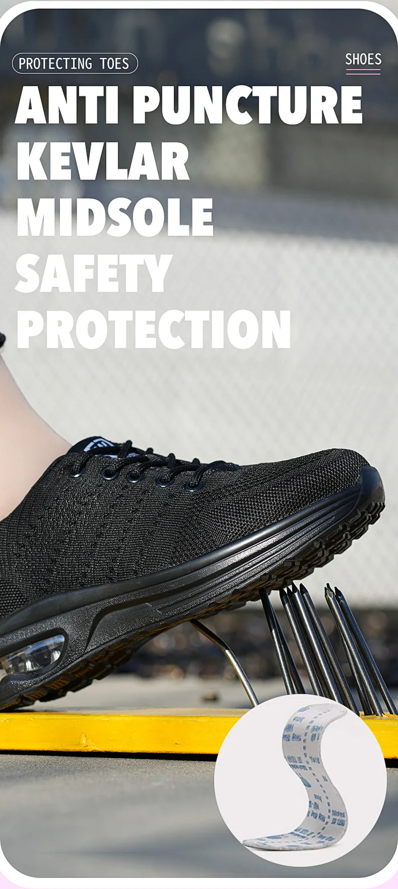 Four seasons women's puncture-proof/daily casual safety shoes