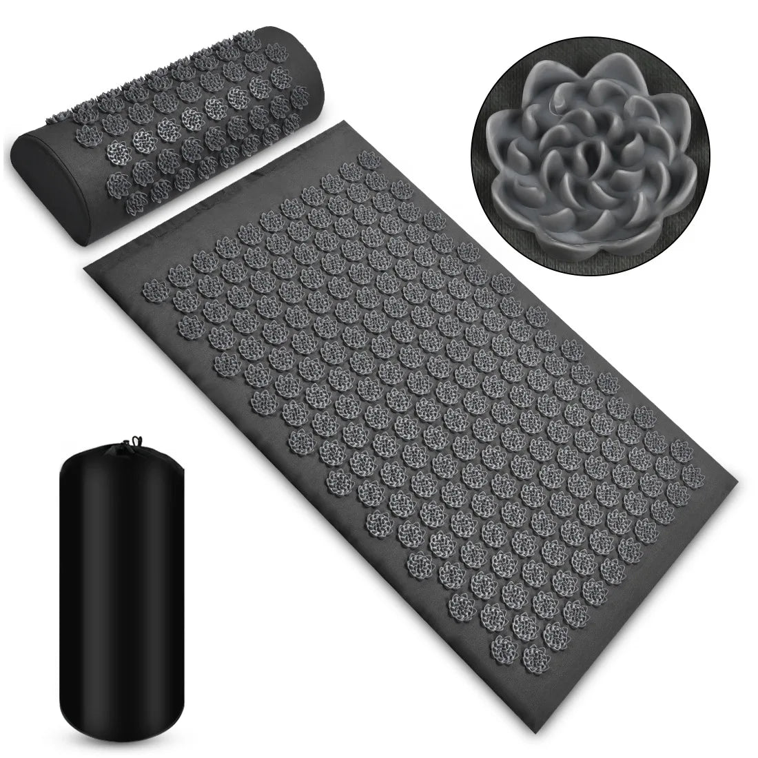 Pranamat Eco Lotus Spike Mat Acupuncture Massage Cushion/for Neck Foot Back Yoga Acupressure Massage Mat