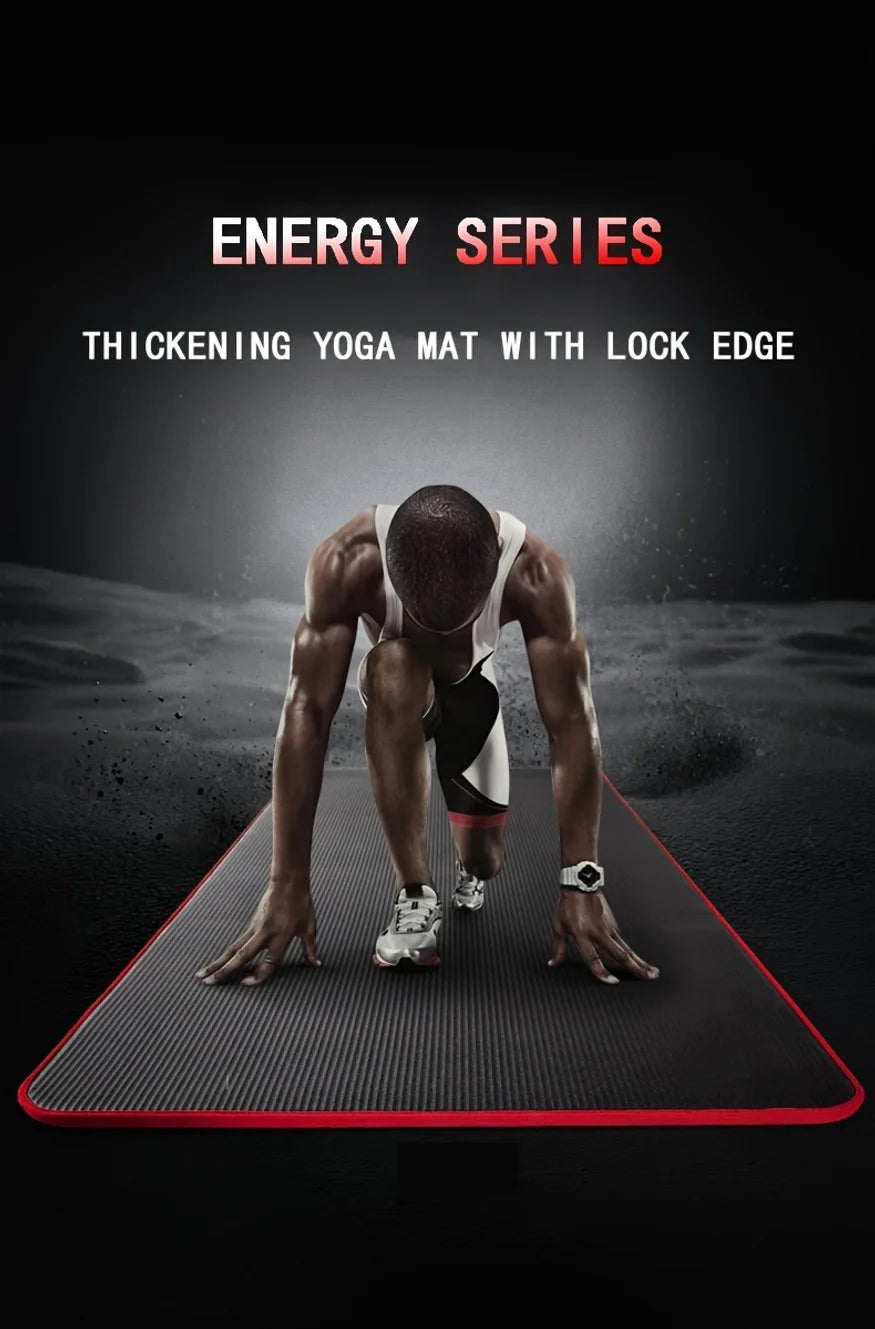 10MM Extra Thick 183cmX62cm Yoga Mats NBR Non-slip Exercise Mat/Fitness Tasteless Pilates Workout Gym Mats With Cushion