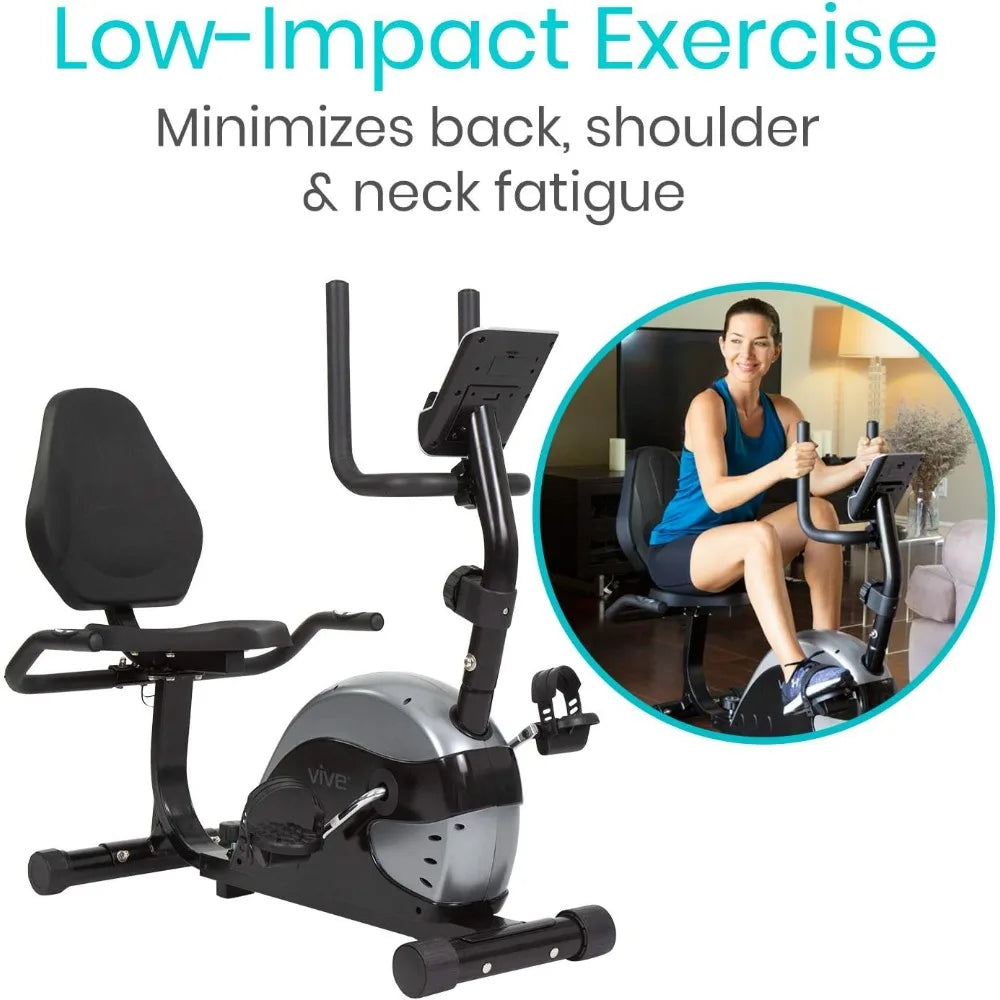 Recumbent Exercise Bike Stationary Recumbent Exercise/Cycle Device for Seniors Adults Men and Women Indoor Fitness