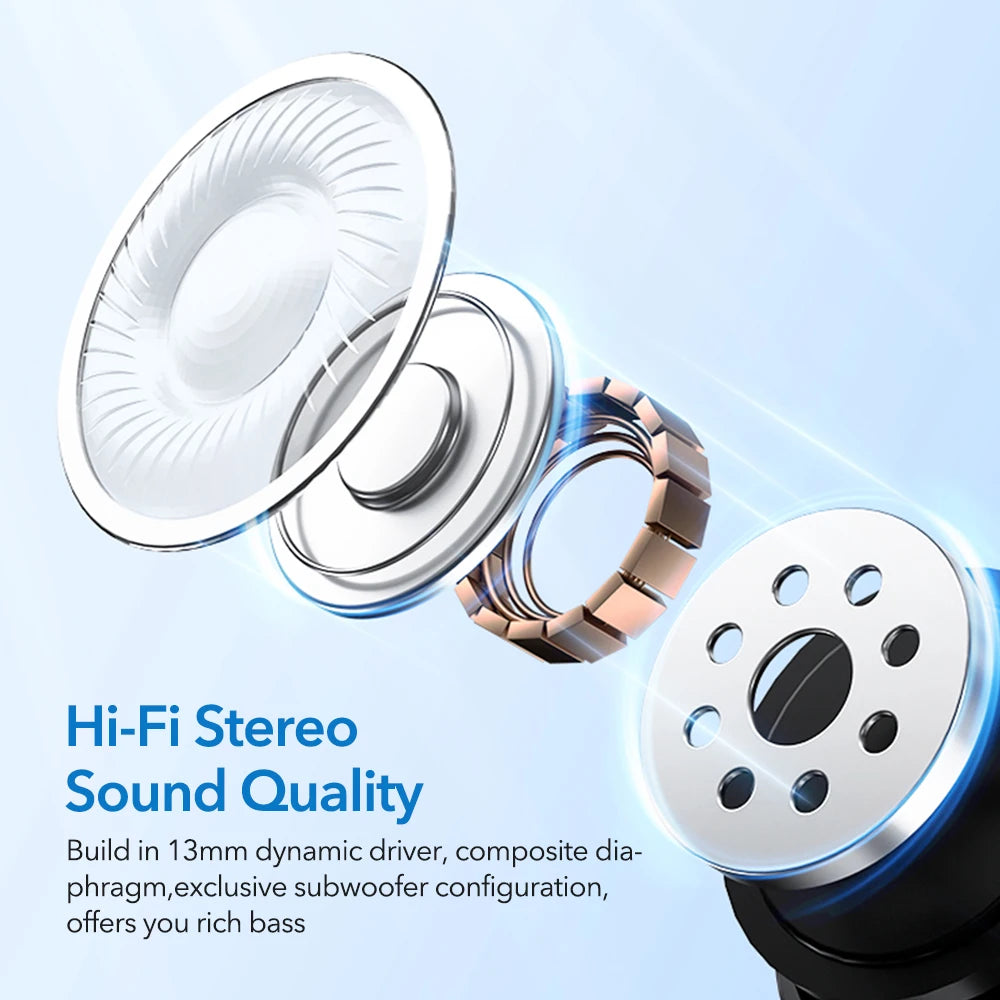 Mpow S42A Wireless Headphones/Active Noise Cancelling 5.3 Bluetooth Earphones