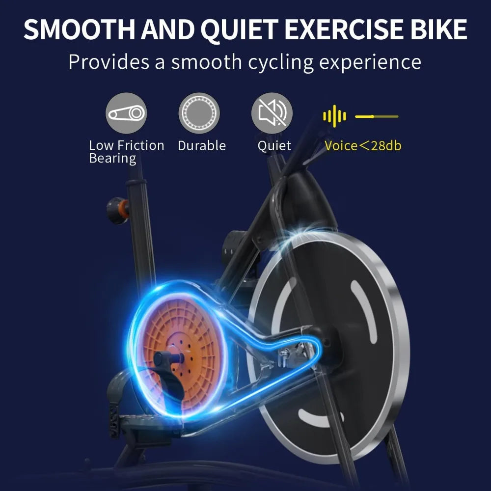 Home Fitness Stationary Bike: Premium Adjustable Exercise Bike/with Smartphone Holder for Efficient Workouts