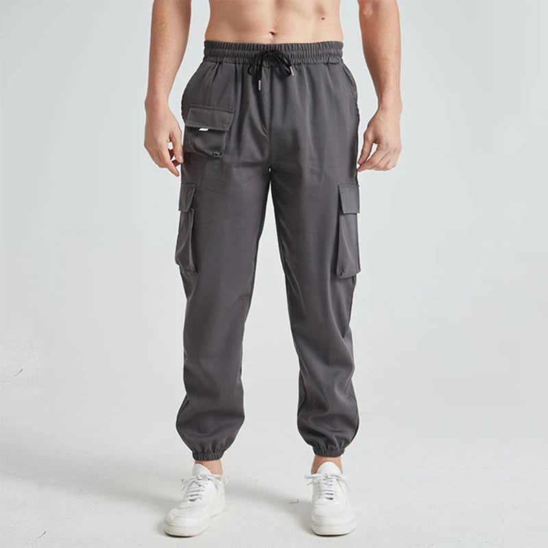 Men s Outdoor Hiking Cargo Pants Lightweight Quick Dry/Breathable Trousers with Adjustable Waistband and Pockets