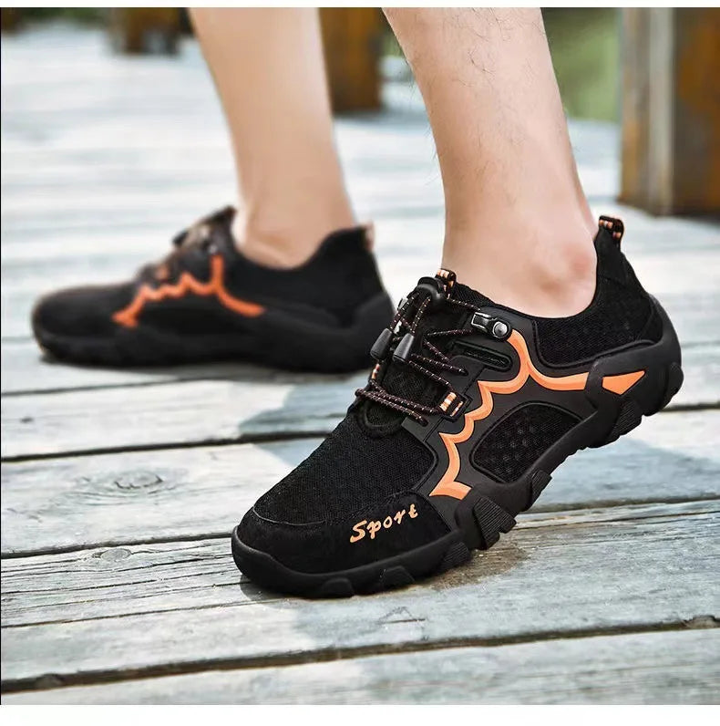 Oulylan Summer Breathable Men Hiking Shoes Mesh Outdoor Men/Climbing Shoes Men Sport Shoes Quick-dry Water Shoes