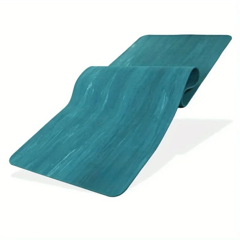 Non-slip treaded, 4mm rubber yoga mat/suitable for high-intensity workouts