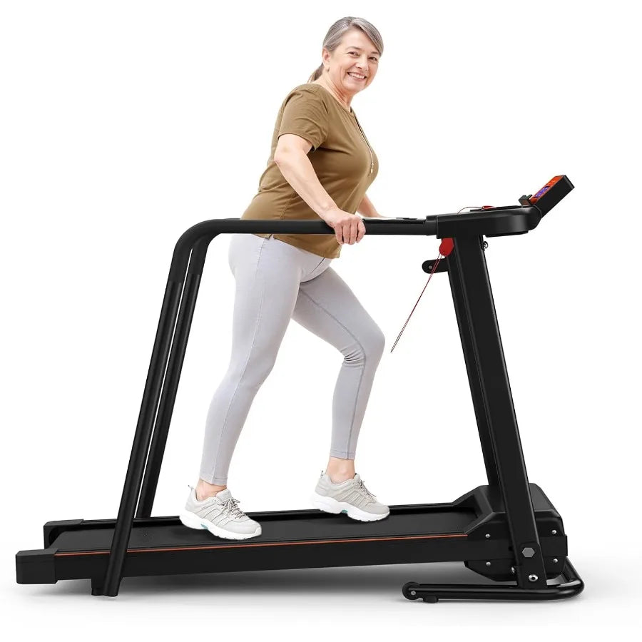 Walking Treadmill with Long Handles for Seniors Treadmills for Home/300 lbs Capacity Recovery Fitness Exercise Machine