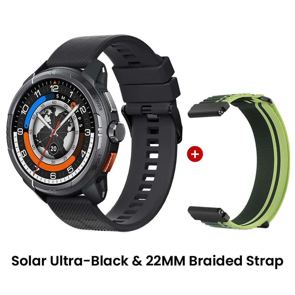 HAYLOU Solar Ultra GPS Smart Watch 1.6” AMOLED Display 60Hz Refresh Rate/Bluetooth Calls 5ATM Water Resistance Sports Smartwatch