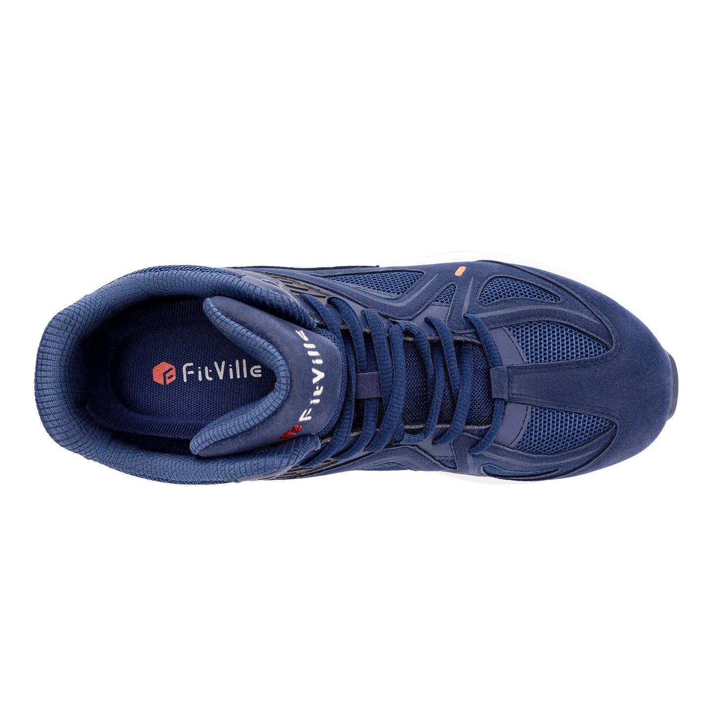 FitVille Men's High-Top Basketball Shoes Widened Lightweight Casual Sneakers/Breathable For Male Swollen Feet Relieve Pain