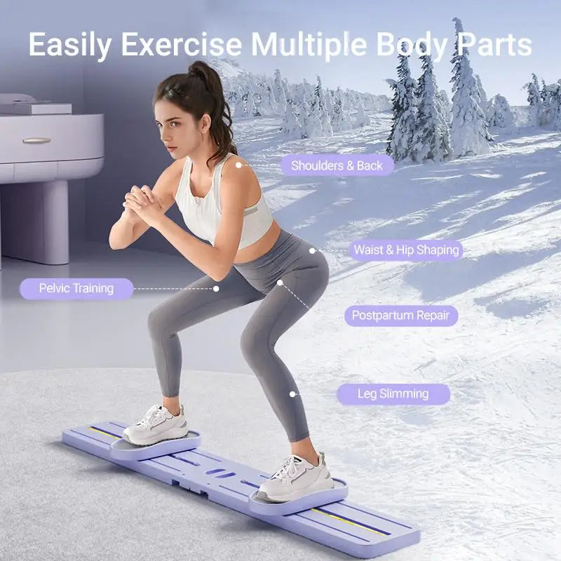 "Foldable 3-in-1 Ski Trainer: Leg, Pelvic & Hip Strengthener/for Postpartum Women Home Gym Equipment"