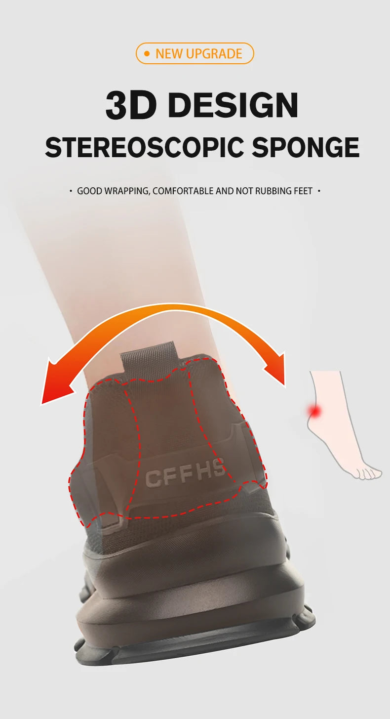 Soft-soled comfortable anti-smash/anti-puncture and breathable safety shoes